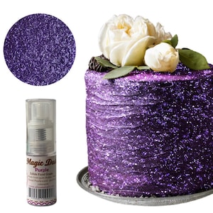 Edible Glitter dust PURPLE PUMP ( 25 grams container)  Magic dust  , Kosher, Gluten Free, Vegan free, Nut Free, FDA , edible.