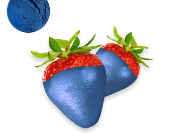 Edible Glint /  Luster Dust  BLUE  (4 grams container)  Pearl dust , Kosher, Gluten Free, Vegan free, Nut Free, FDA , edible.