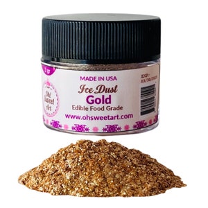 Polvere di ghiaccio d'oro Glitter commestibile / Oh! Sweet Art® Food Grade / Scintilla shimmer perlata