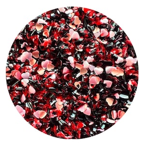 1/4 oz MINNIE MOUSE Edible Glitter hearts - Oh Sweet Art for cookies, cupcakes, use with fondant and icing