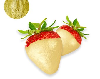 Edible Glint /  Luster Dust YELLOW   (4 grams container)  Pearl dust , Kosher, Gluten Free, Vegan free, Nut Free, FDA , edible.