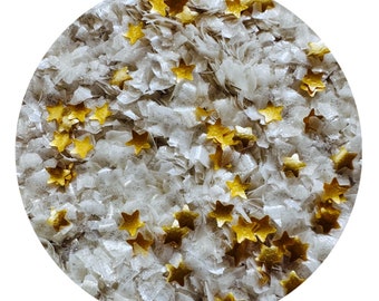 1/4 oz BLANCO y ESTRELLAS Estrellas comestibles con brillantina - Oh Sweet Art para galletas, cupcakes, uso con fondant y glaseado