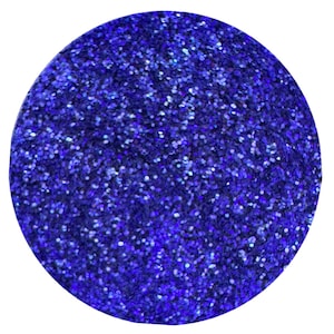 May include: A close-up of blue glitter, showing the sparkle and texture of the glitter.
