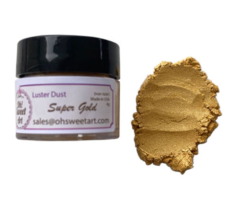 SUPER GOLD Luster Dust Food Fondant Color Cake Decorating Gum Etsy