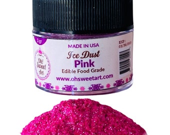 Pink Ice Dust Edible Glitter | Oh! Sweet Art® Food Grade | Pearlized Shimmer Sparkle
