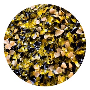 1/4 oz BUMBLEBEE Edible Glitter hearts - Oh Sweet Art for cookies, cupcakes, use with fondant and icing