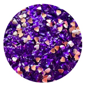 1/4 oz LOVELY UNICORN Edible Glitter hearts - Oh Sweet Art for cookies, cupcakes, use with fondant