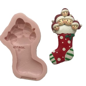 Christmas Sock, boot, Merry Christmas,  Silicone Mold Cake Decorating Sugar Flower FDA APPROVED