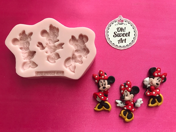 TRES MINNIE MOUSE vestido rosa silicona molde pastel - Etsy México TRES MINNIE MOUSE vestido rosa silicona molde pastel - Etsy México