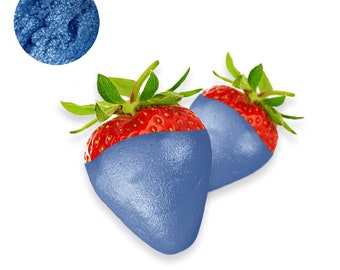 Edible Glint /  Luster Dust  SAPPHIRE BLUE  (4 grams container)  Pearl dust , Kosher, Gluten Free, Vegan free, Nut Free, FDA , edible.