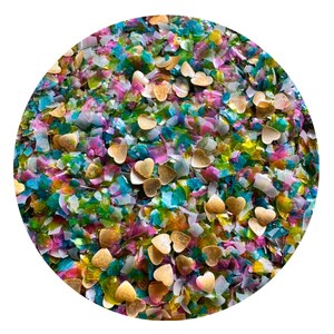1/4 oz LUCKY IN LOVE Edible Glitter hearts - Oh Sweet Art for cookies, cupcakes, use with fondant and icing