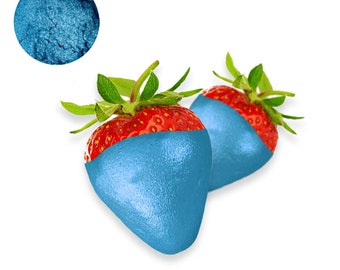 Edible Glint /  Luster Dust  TEAL  (4 grams container)  Pearl dust , Kosher, Gluten Free, Vegan free, Nut Free, FDA , edible.