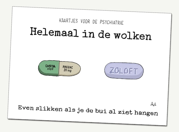 Wenskaart: Helemaal in de wolken