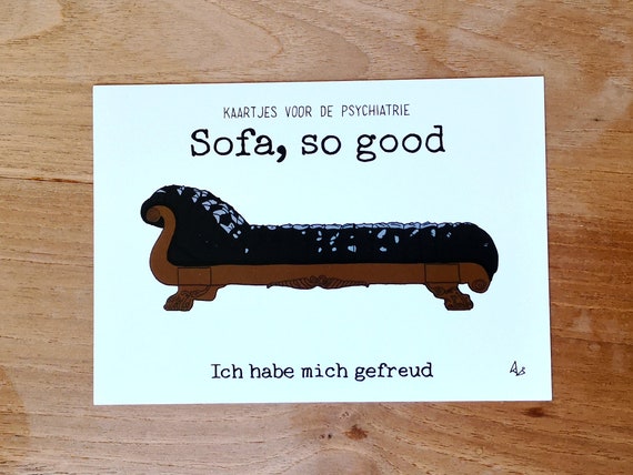 Greeting card: Sofa, so good