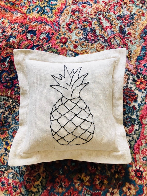 Pineapple Decorative Pillow Made To Order Bedroom Decor Etsy