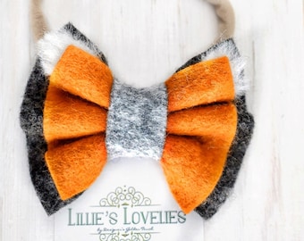 Fox Ear Headband or Clip, Woodland Fox Costume, Woodland Hair Bow, Fur Animal Ears, Fall Photoshoot, Woodland Birthday Party Girls Costume
