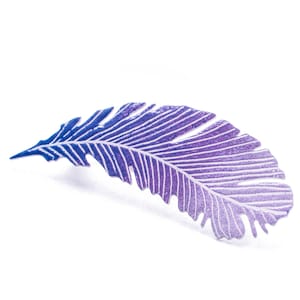 Purple Feather - Handmade Enamel Brooch