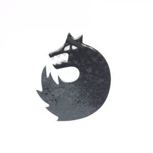 Hand-painted Wolf Brooch, Wolf Pin, Wolf Badge, Steel Brooch, Animal Brooch, Wolf Jewelry, Woodland Brooch, Lapel Pin for Women and Men