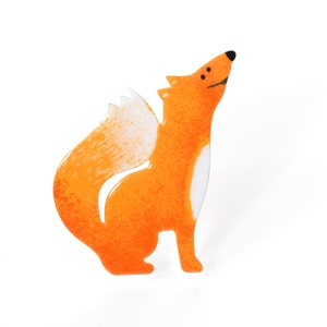 Enamel Fox Pin, Stainless Steel Pin, Animal Pin, Fox Brooch, Enamel Pin, Animal Brooch, Fox Badge, Animal Badge, Woodland Pin, Foxy Lady