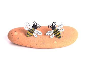 Bee Stud Earrings, Bee Jewelry