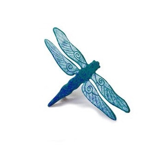 Hand Painted Dragonfly Brooch , Enameled Metal Stainless Steel, Enamel Pin, Colorful Brooch, Insect Jewelry, Costume Jewelry, Insect