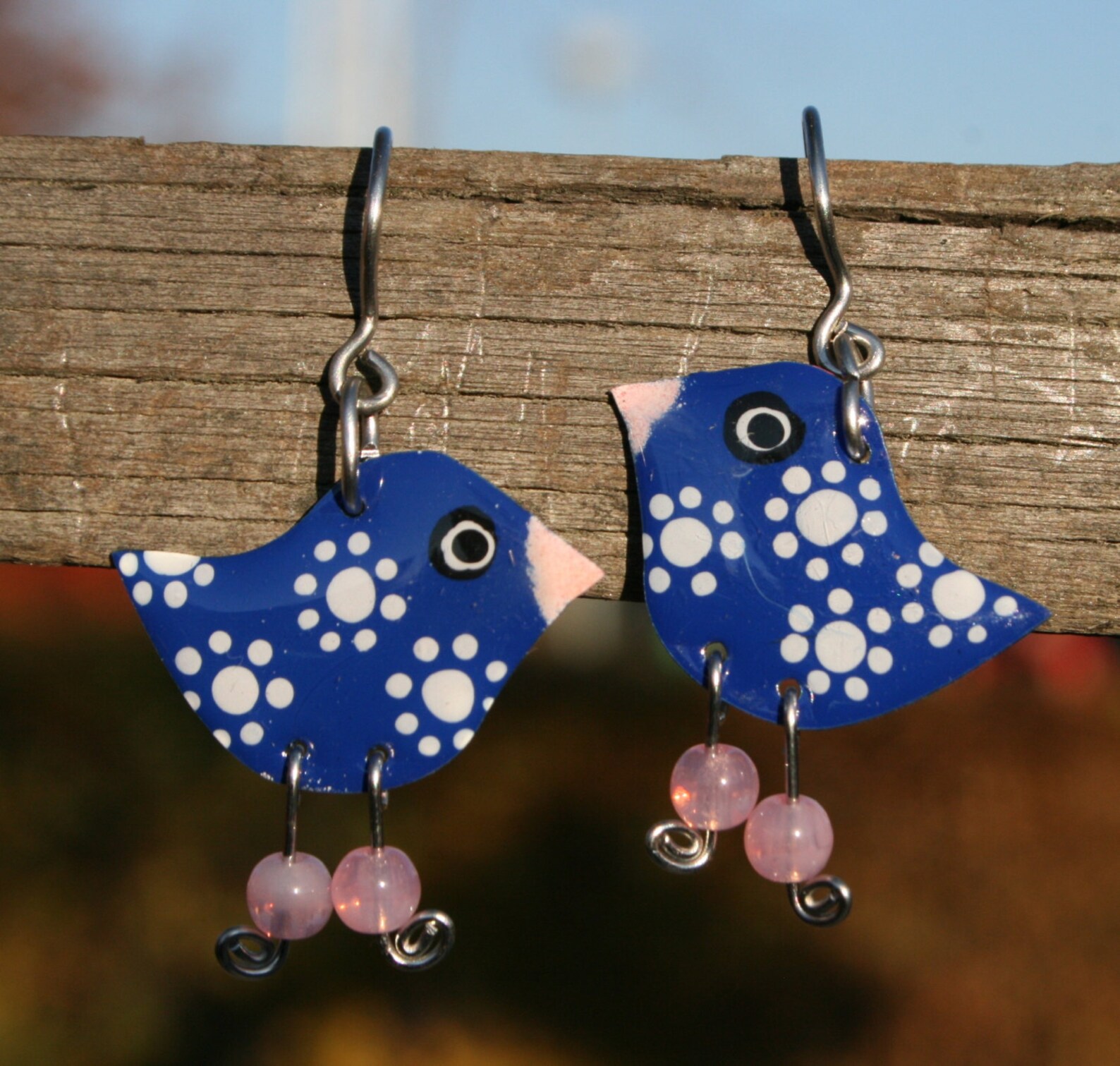 Funny Earrings Stainless Steel Bird Earrings Whimsical Etsy