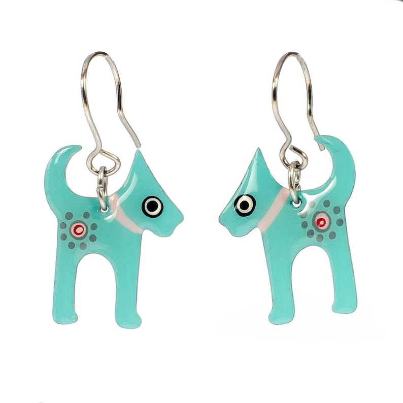 Handmade Dog Earrings Stainless Steel Earringspuppy Etsy
