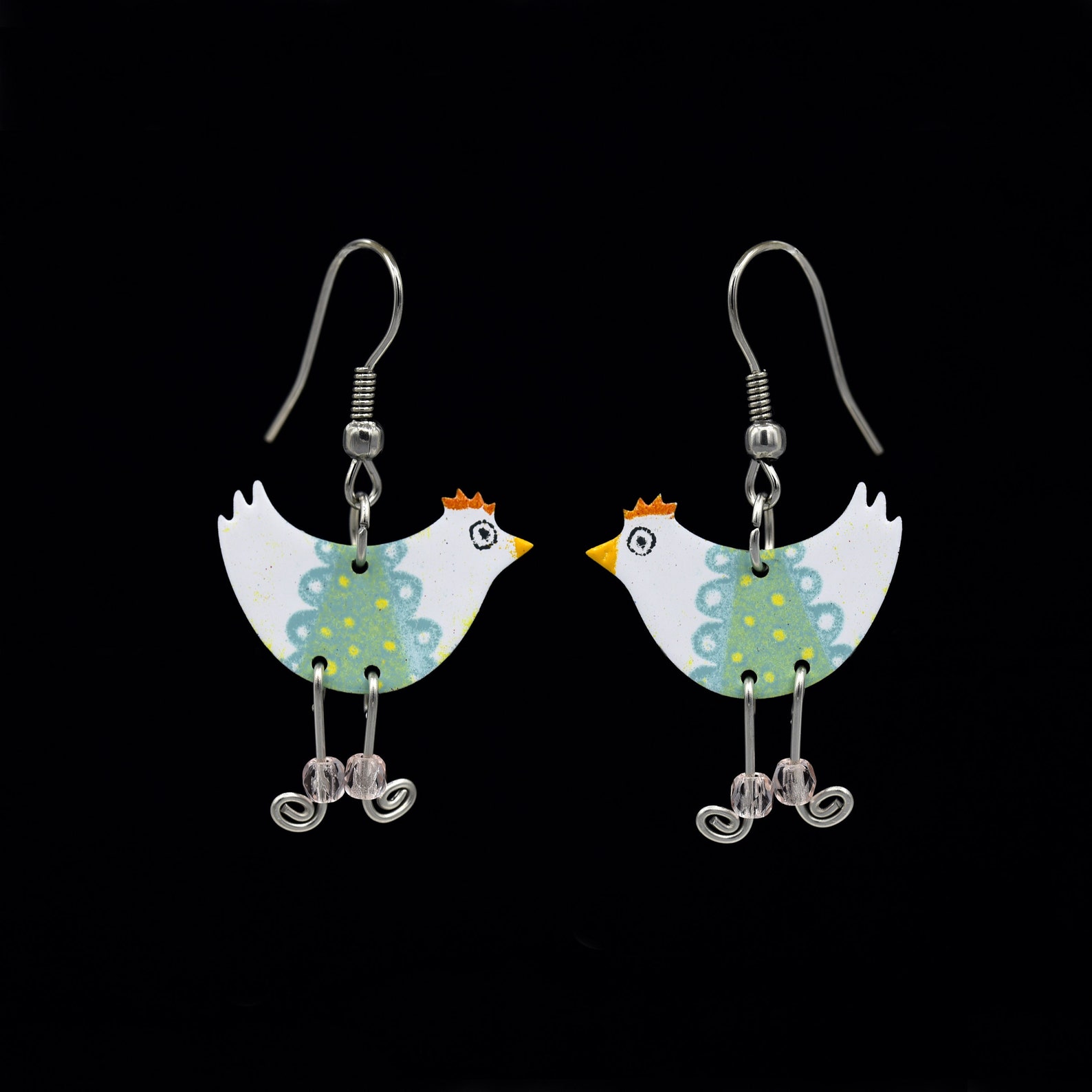 Chicken Earrings Funny Earrings Quirky Earrings Funny Etsy