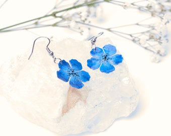 Flax Bloom Earrings on Stainless Steel Base, Spring Earrings, Flower Earrings, Spring Celebration