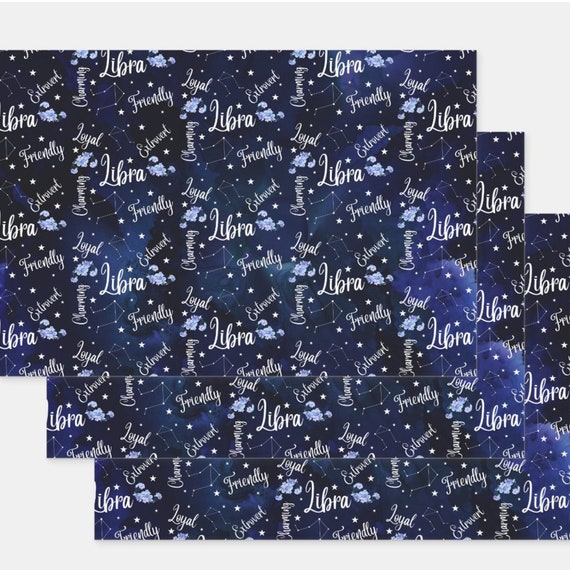 Paper, Party & Kids Set of 3 Gemini Birthday Wrapping Paper Sheets