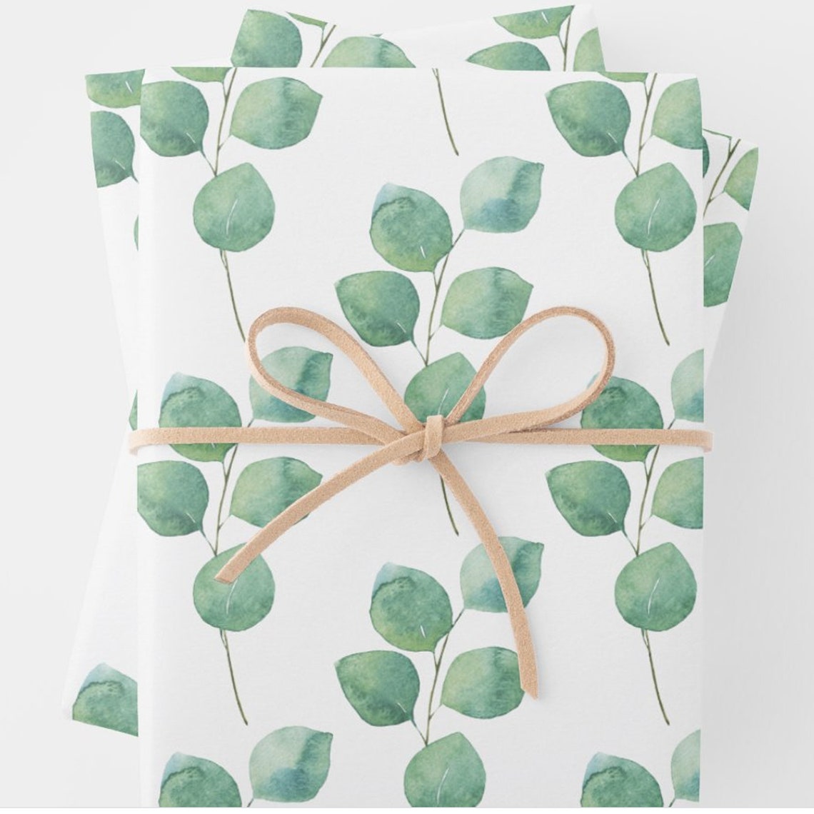 Set of 3 Eucalyptus Wrapping Paper Sheets Etsy