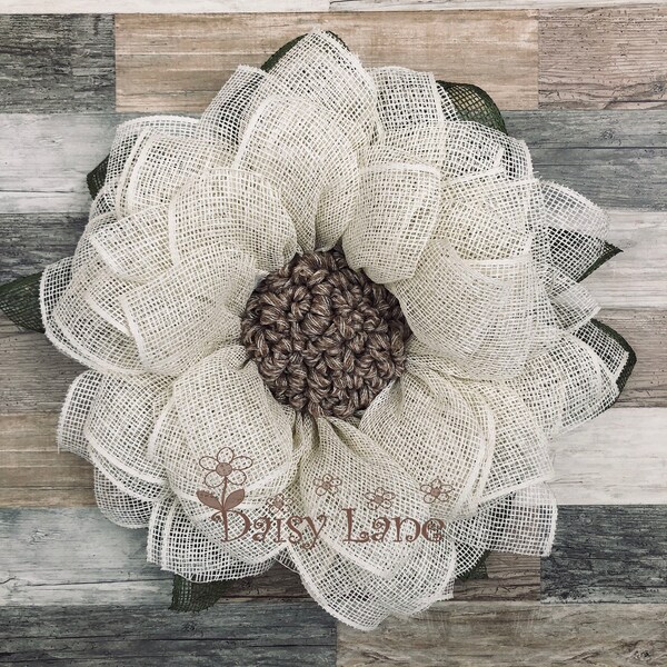 Burlap Wreath-Farmhouse Wreath-Wreaths for front door-Front Door Wreaths-Farmhouse Decor-Shabby Chic Wreath, Shabby Chic Decor-Wreaths