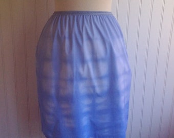 Tie Dyed Half Slip Skirt, Blues, Festival Skirt, Boho Skirt,Hippie Skirt, Size S/M
