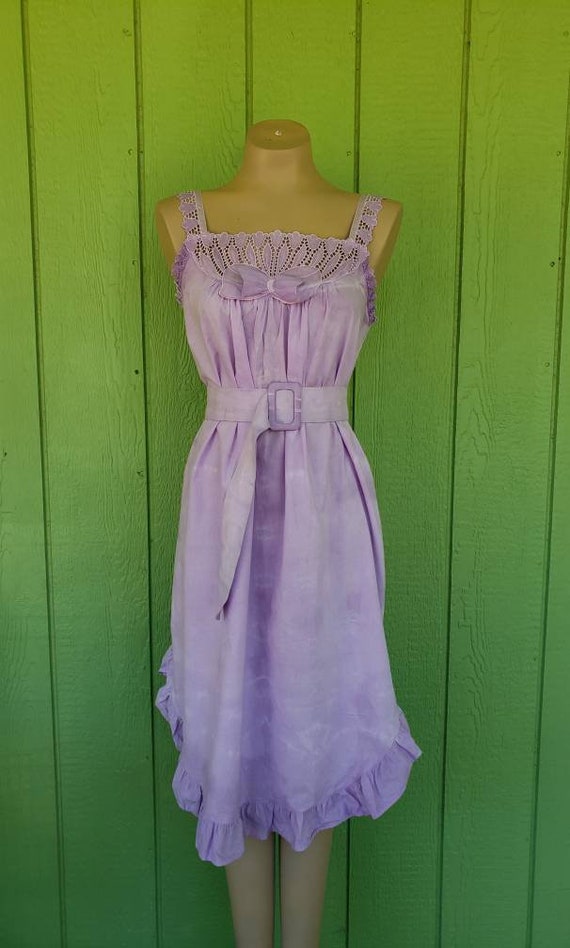 purple muumuu dress Vintage Hawaiian Muumuu Dress, Purple Floral, Size Small