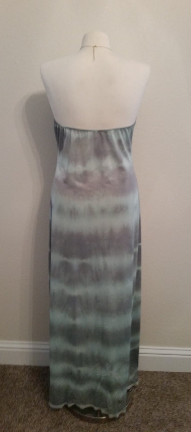 Dye4Me Collection Hand Dyed Strapless Maxi Slip Dress Greens | Etsy