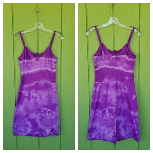 Dye4Me Collection Hand Tie Dyed Vintage Slip Dress | Boho Hippie Festival Dress |  30/32&quot; Bust