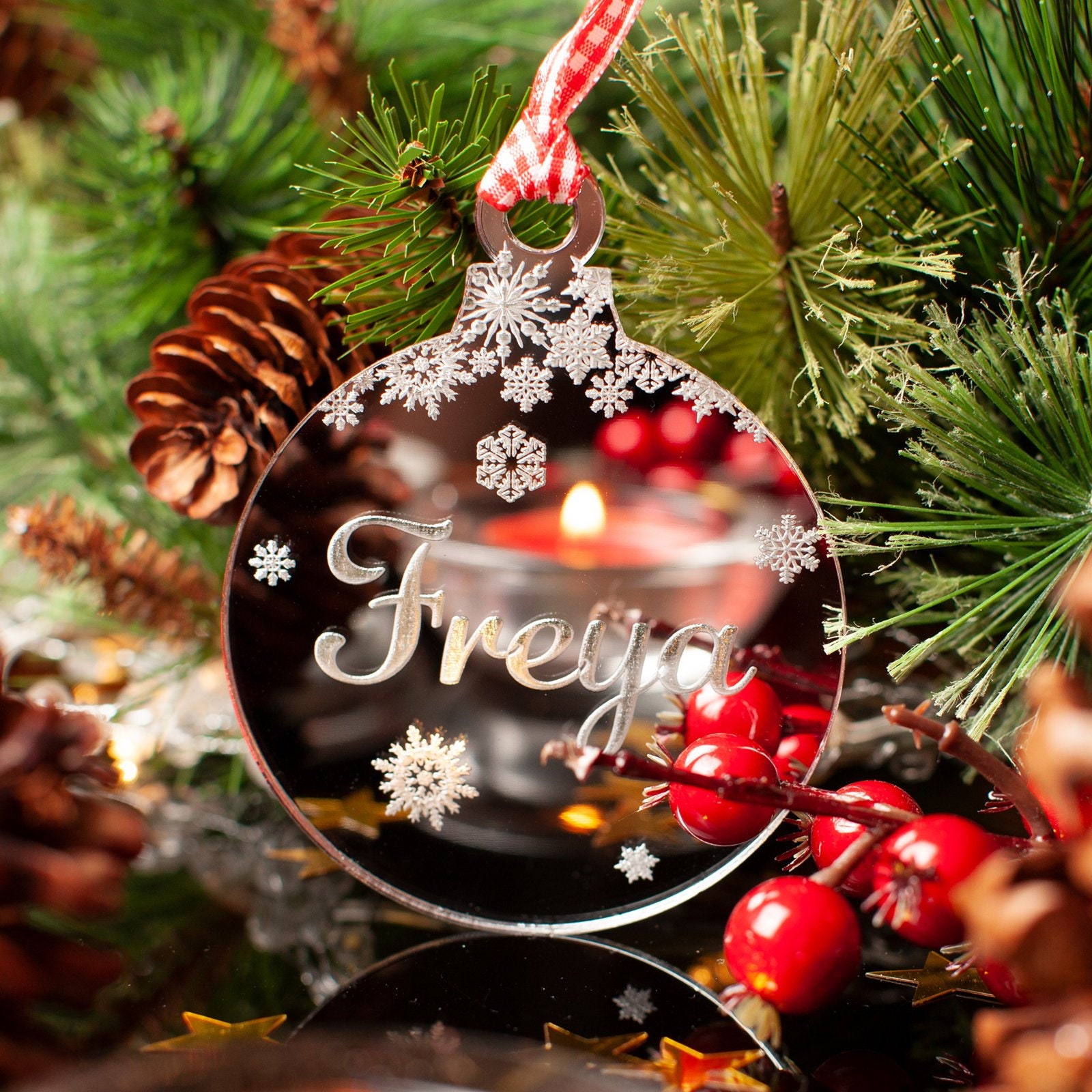 Personalised christmas tree decorations deals