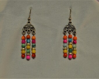 Multi Color Chandelier Earrings
