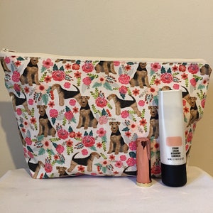 Airedale Terrier Dog Print Makeup/Cosmetic Bag