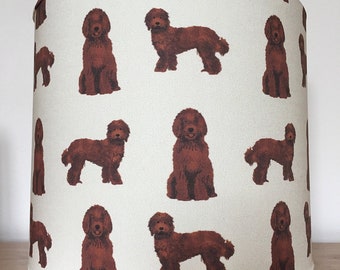 Labradoodle Dog Print Fabric Lampshade