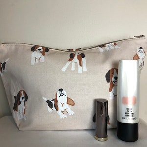 Beagle Dog Print Makeup/Cosmetic Bag