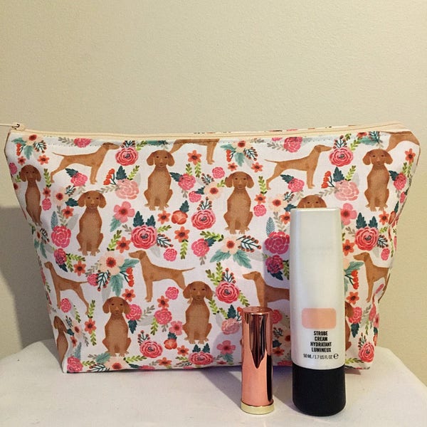 Vizsla Dog Print Makeup/Cosmetic Bag