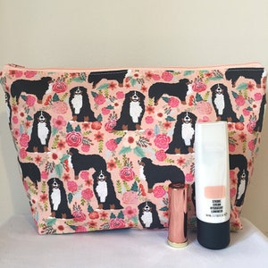 Bernese Mountain Dog Print Makeup/Cosmetic Bag