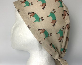Scrub Cap German Shepherd Dog Print