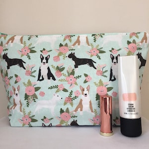 English Bull Terrier Dog Print Makeup/Cosmetic Bag