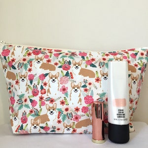 Corgi Dog Print Makeup/Cosmetic Bag