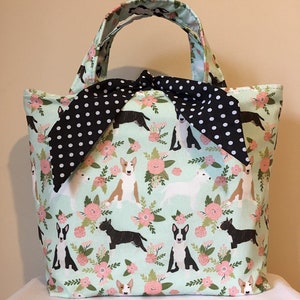 English Bull Terrier Dog Print Handbag
