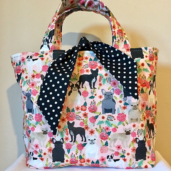 French Bulldog Print Handbag