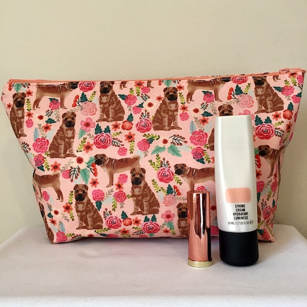 Shar Pei Dog Print Makeup/Cosmetic Bag