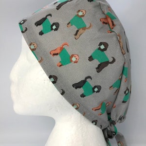 Labradoodle Dog Print Scrub Cap